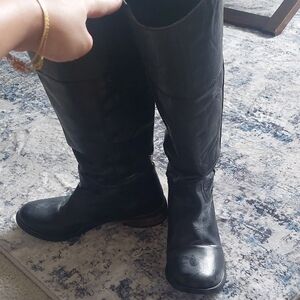 MIA Black Over-the-Knee Leather Boots